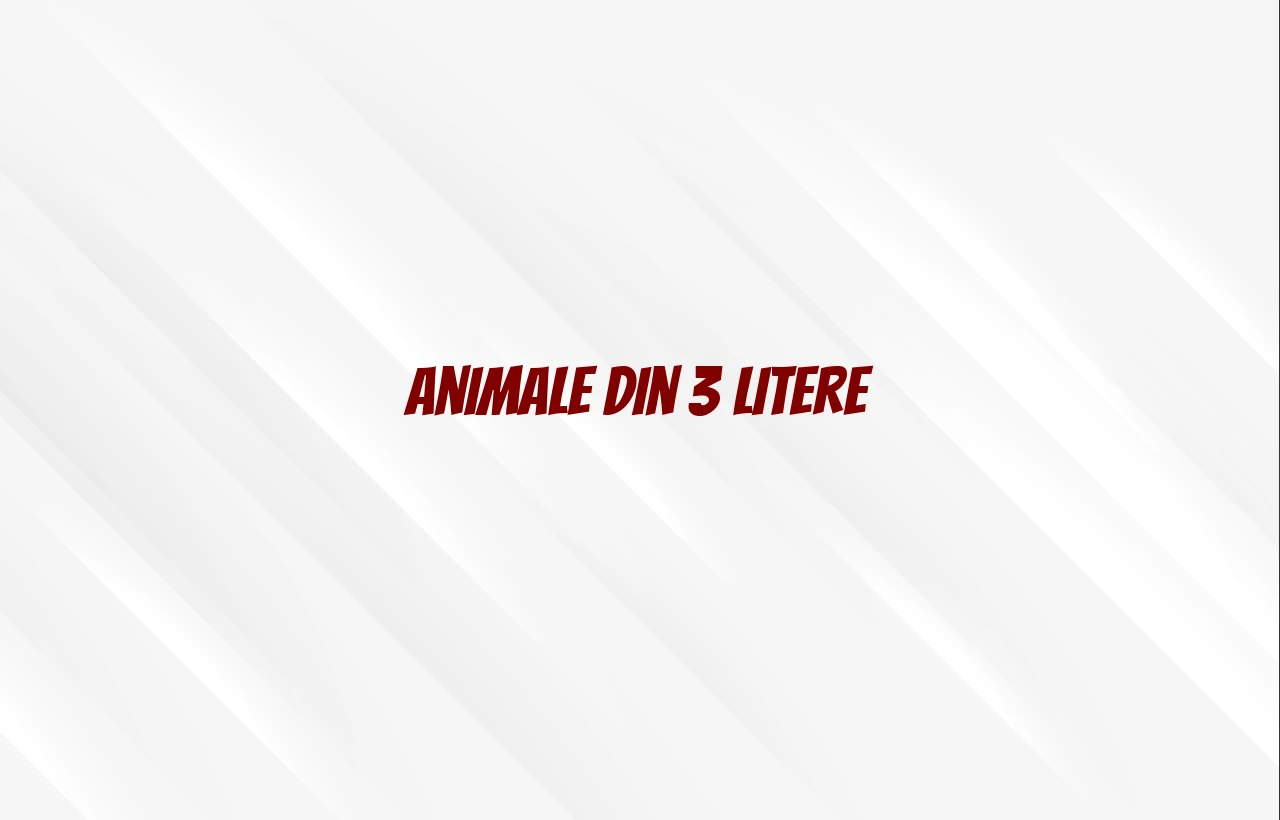 animale din 3 litere
